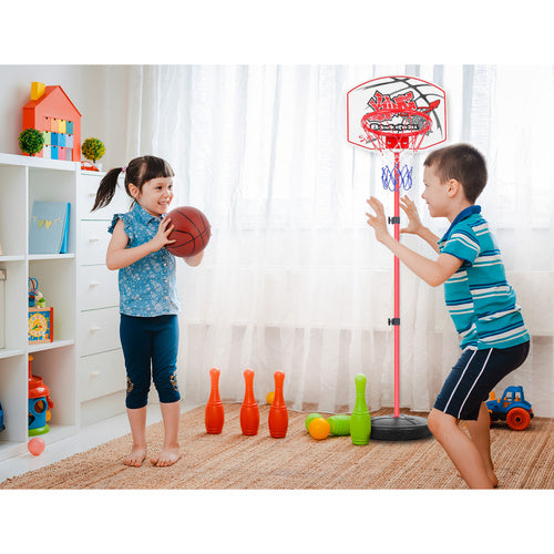 2-in-1 Basketbal- en Schietspel – Verstelbare Hoogte | Indoor & Outdoor - Kruzzel
