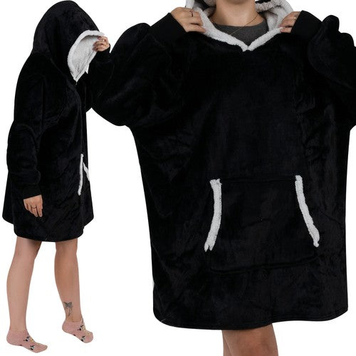 Ruhhy - XXL Oversized Deken Sweatshirt - Zwart