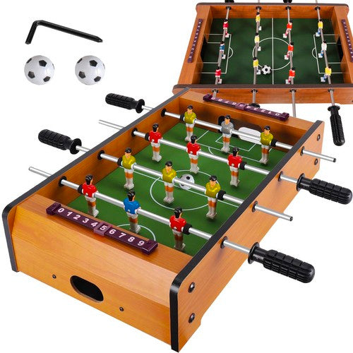 Mini Tafelvoetbalspel voor Kinderen en Volwassenen – Compact Voetbaltafel met 2 Ballen - Kruzzel