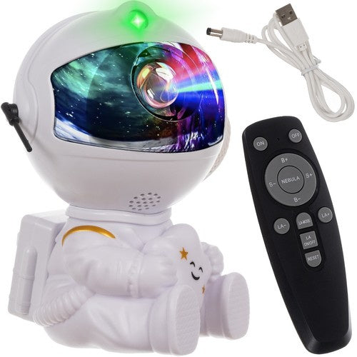 Astronaut Sterrenprojector met Afstandsbediening – Ruimtelamp met Kleurrijke Nebula's -  Izoxis